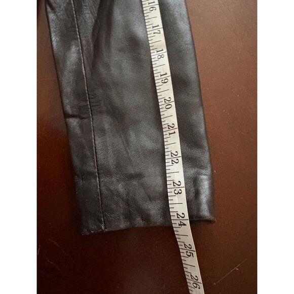 Y2K Lambskin Leather Full Zip Jacket Deep Chocolate Brown Women’s Medium - Picture 13 of 13